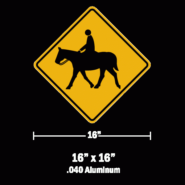 EQUESTRIAN  CROSSING HORSE RIDING SIGN Aluminum Free Shipping 